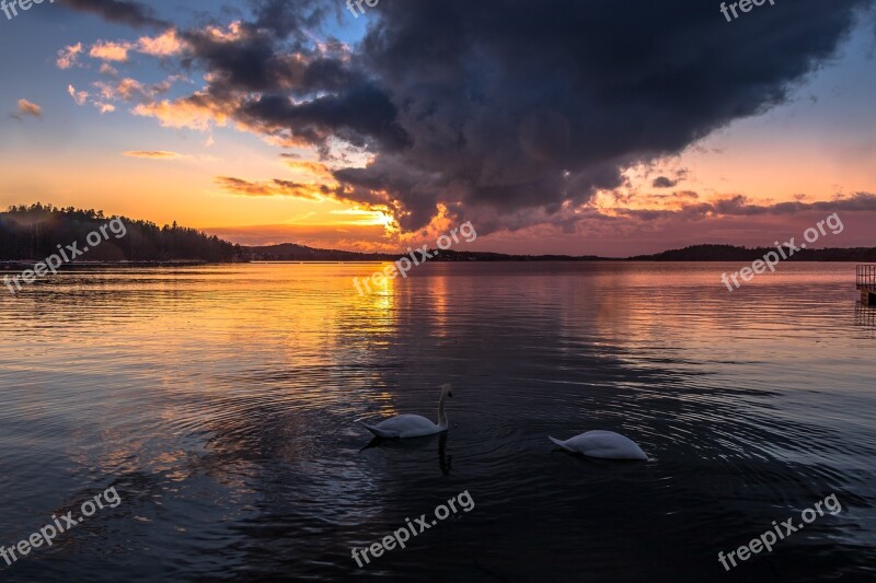 Stockholm West Sweden Landscape Clouds