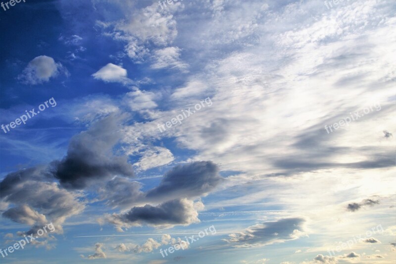 Heaven Sky Blue Clouds White