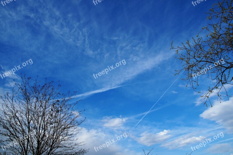 Heaven Sky Blue Clouds Vernal