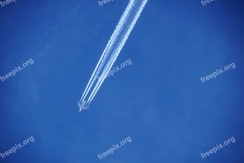 Heaven Blue Sky Condensing Lines