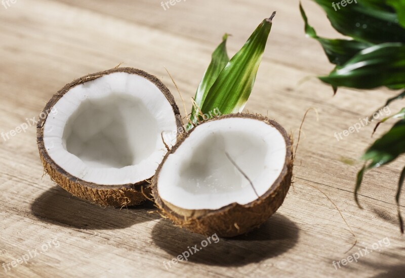 Coconut Shell Nuts Food Healthy