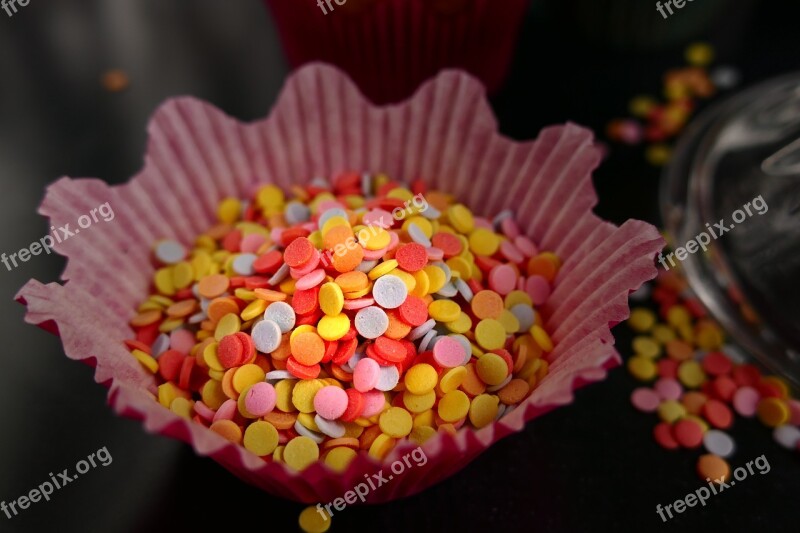 Confetti Nonpareils Sugar Pearls Frosting Colorful