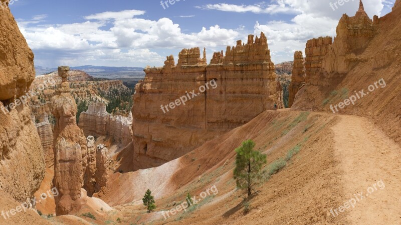 Bryce Canyon Hike Trail Hoodoo Utah