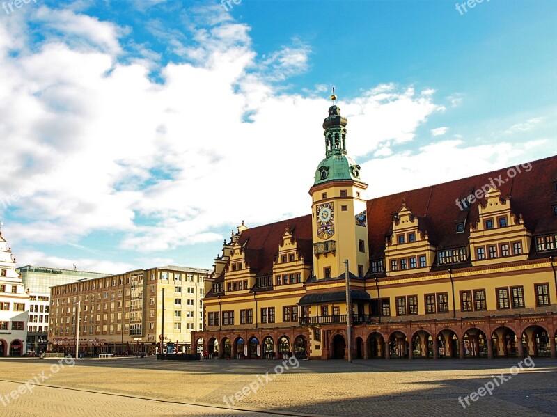 Leipzig Market Town Hall Business Free Photos