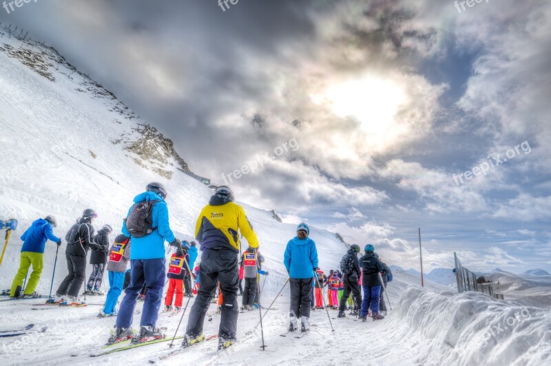 Ski Skiing Snow Winter Mountains