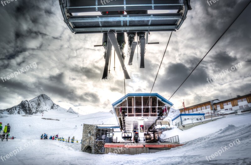 Ski Lift Skiing Snow Winter