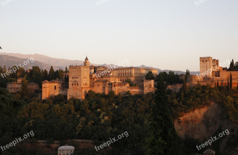 Alhambra Granada Spain Monument Free Photos