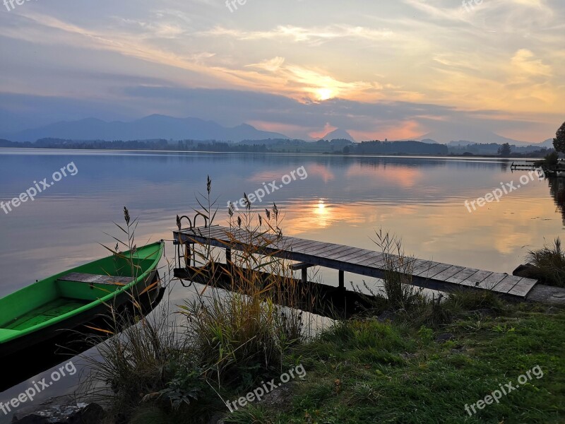 Allgäu Lake Nature Sky Bergsee