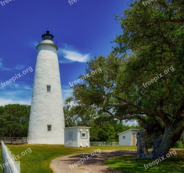 Orcracoke Lighthouse Landmark Historic Tourism Attractions