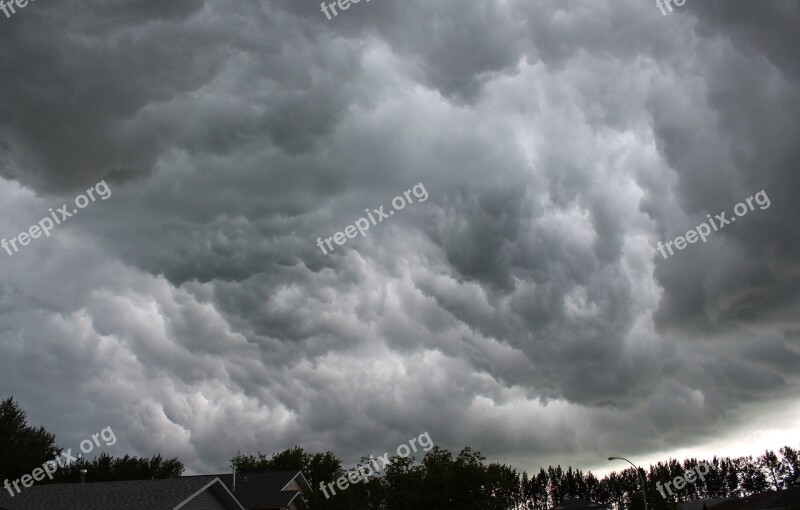 Storm Clouds Threatening Thunderstorm Free Photos