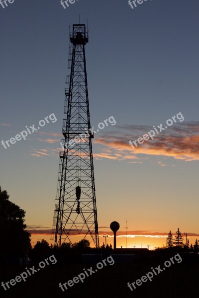 Oil Derrick Redwater Tallest Sunrise