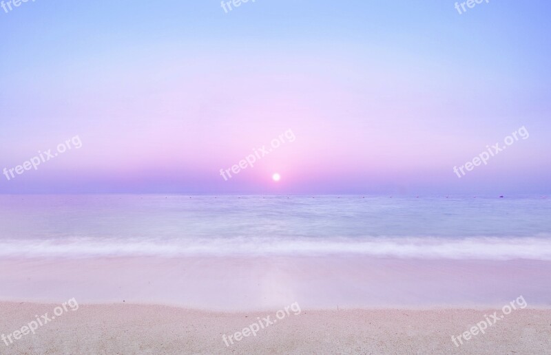 Scenery Sea Sunrise Minimalist Free Photos