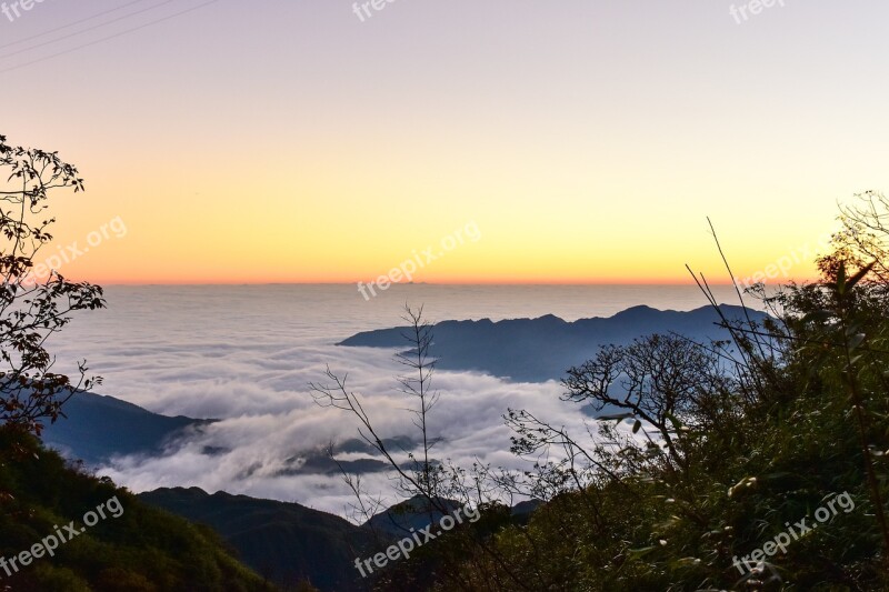 Clouds Sunrise Sky Landscape Horizon