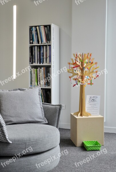 Books Armchair Reading Living Room Library