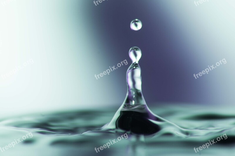 Water Drip Background Drop Of Water Blue