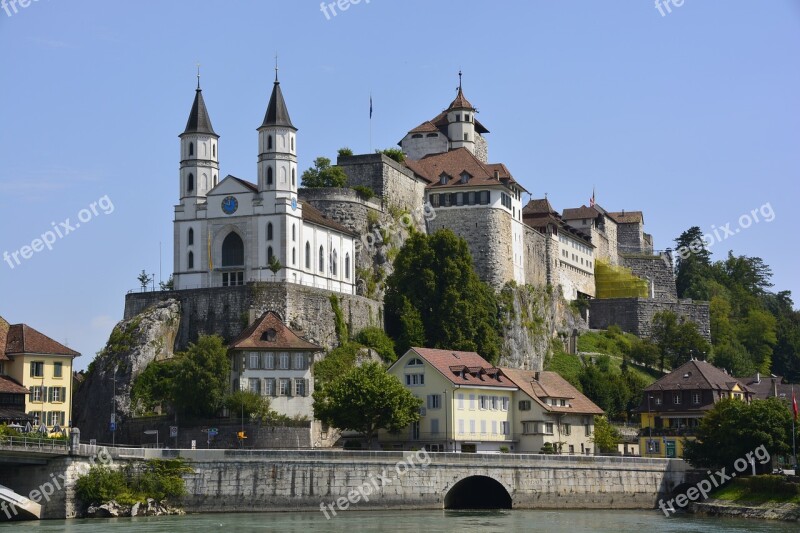 Aarau Switzerland City Church Wall