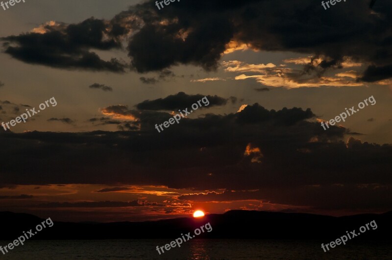 Sunset Lake Beaumont Provincial Park Canada British Columbia