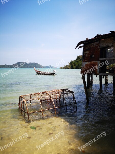 Thailand Fishing Sea Free Photos