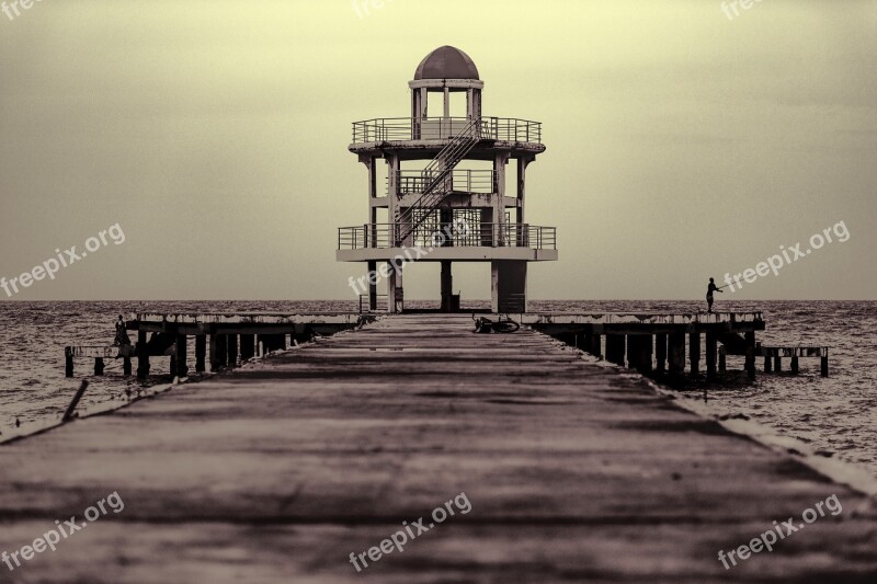 Lighthouse Thailand Fisherman Water Asia