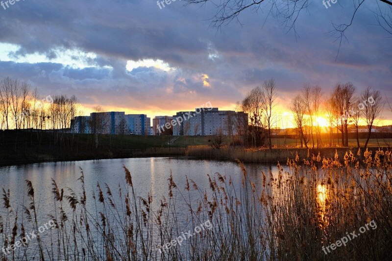 Nature Landscape Mood Sunset Abendstimmung