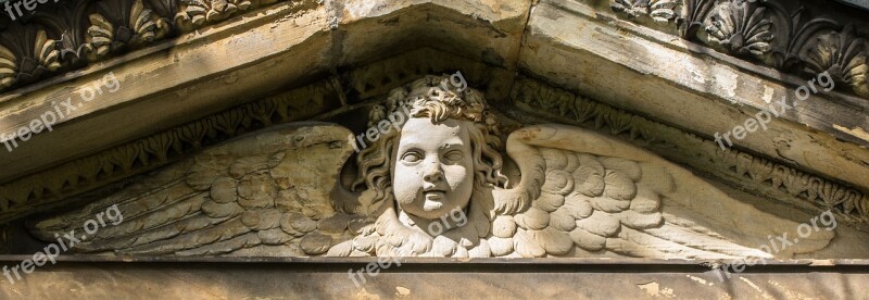 Angel Tomb Cemetery Sculpture Stone