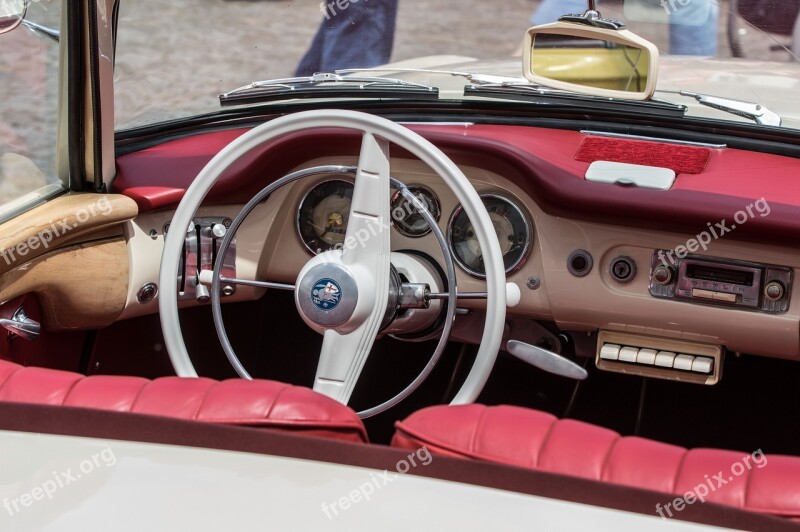 Wartburg Castle Cockpit Dashboard Oldtimer Steering Wheel