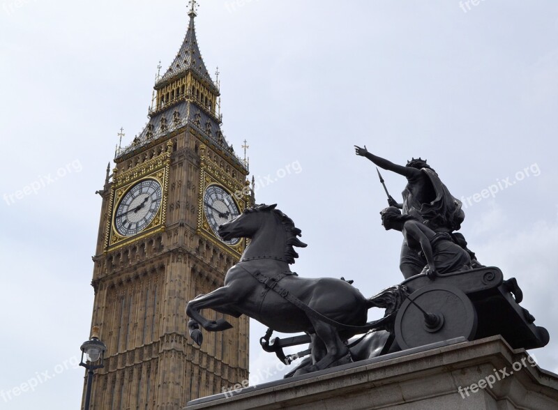 Big Ben Statue Parliament Horse Monument