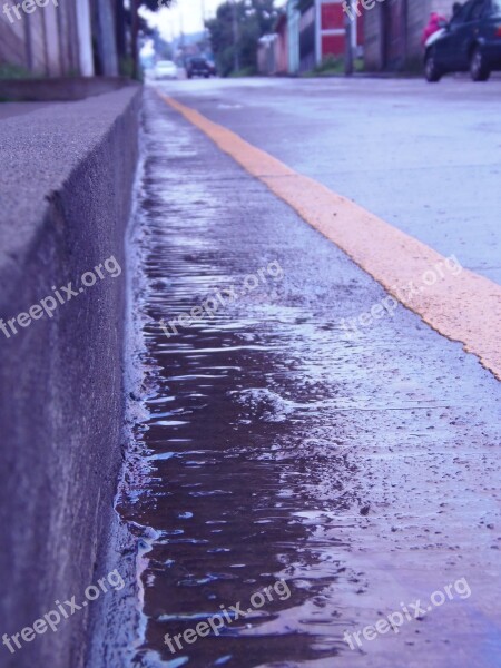 Street Sidewalk Oil Water Free Photos