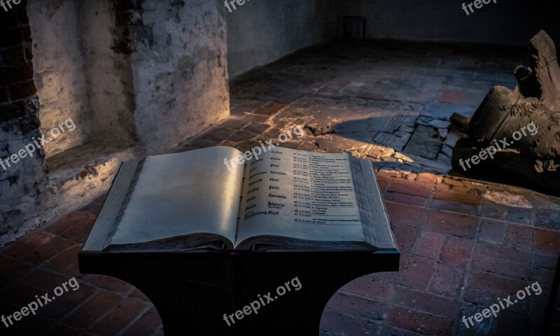 Church Chapel Interior Memorial Book