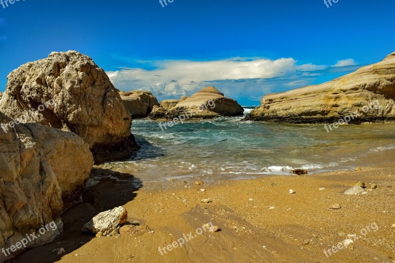 Beach Sand Rocks Sea Nature