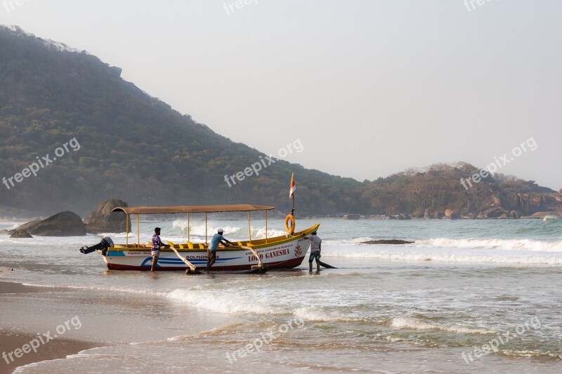 Boat Ocean Goa India Sea