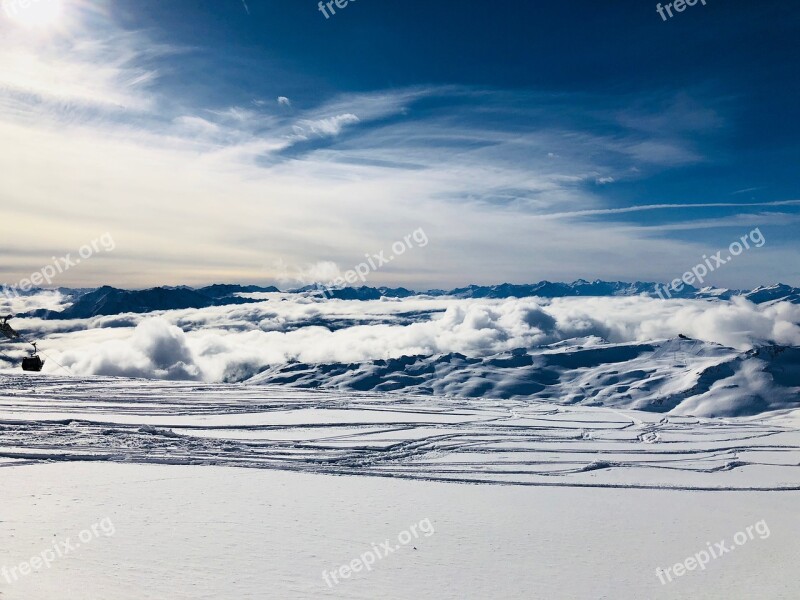 Mountain Winter Snow White Snowy