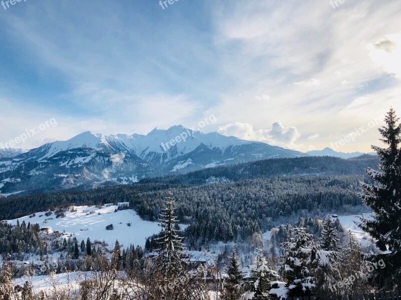 Mountain Snow Mountains Landscape Outdoors