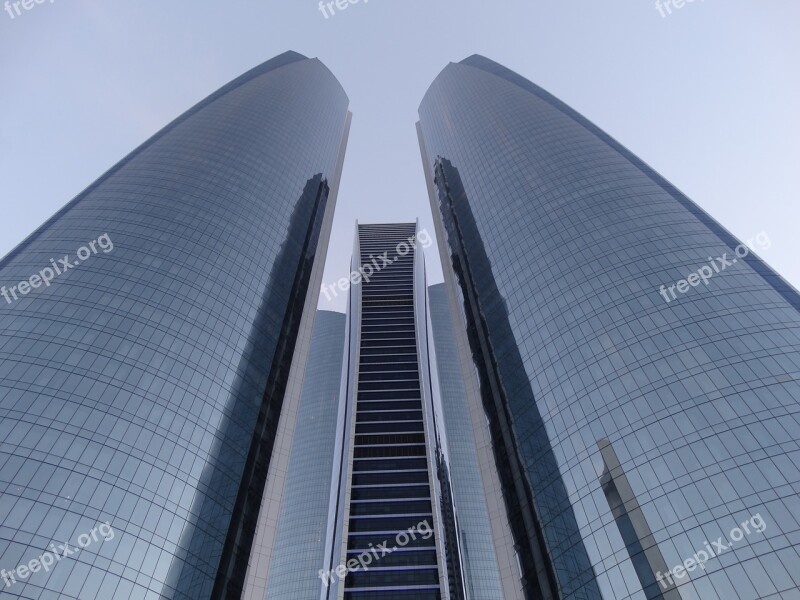 Skyscraper Abu Dhabi Architecture Facade Building