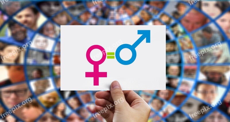 Equality Male Female Symbol Photomontage