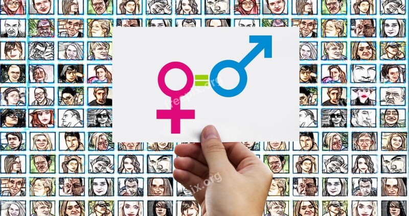 Equality Male Female Symbol Photomontage