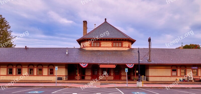 Train Station Panorama Laconia New Hampshire Landmark