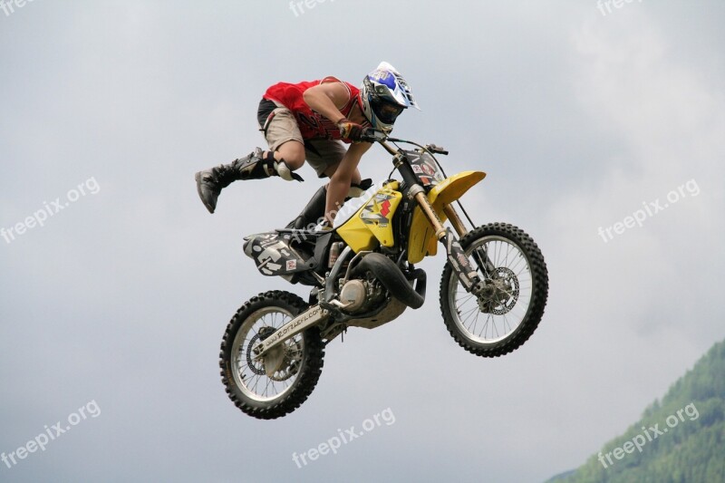 Motocross Jump Freestyle Action Trick