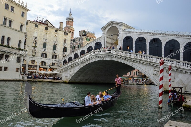 Rialto Venice Italy Water Architecture