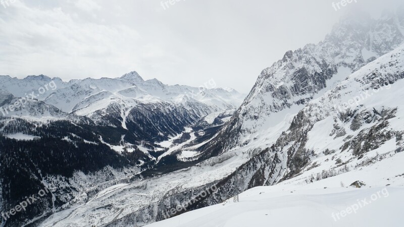 Mountain Snow Mountains Landscape Winter