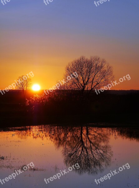 Twilight Flood Sky Nature Landscape