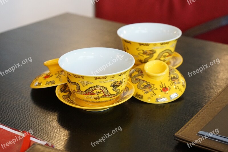 Chinese Tea Cups Tea Cup Traditional Tea Cup Yellow Tea