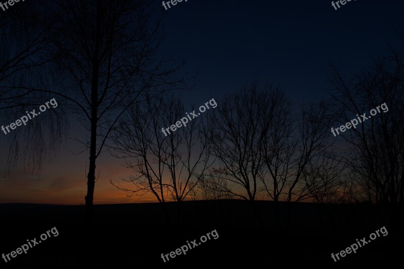 Morning Landscape Nature Sunrise Sky