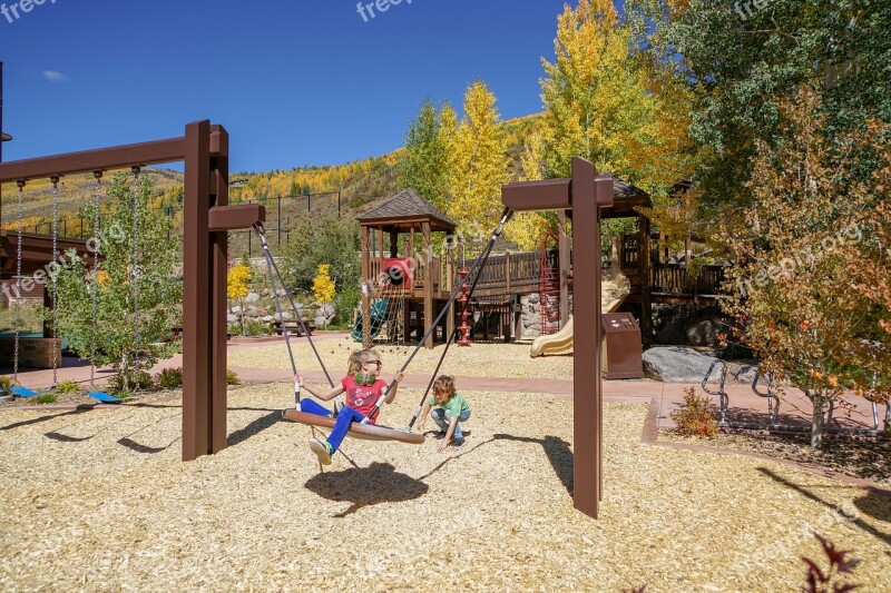 Vail Colorado Playground Mountains Foliage