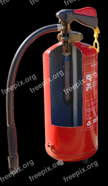 Fire Extinguisher Fire Sliced Equipment Isolated