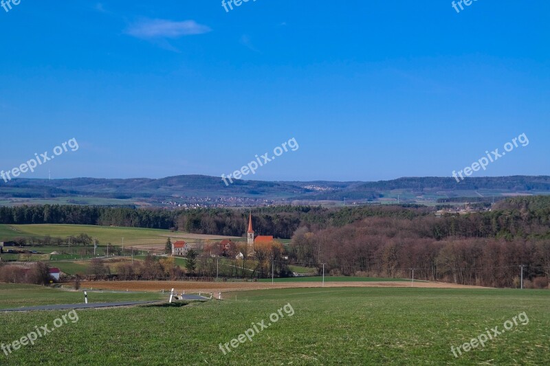 Landscape Beer Creek Middle Franconia Panorama View