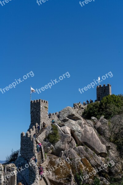 Sintra Portugal Castle Fortress Free Photos