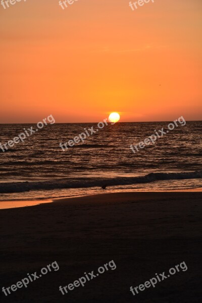 Sunset Beach Florida Horizon Seascape