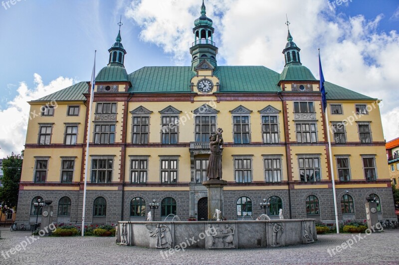 Town Hall Eskilstuna Building Fountain Free Photos