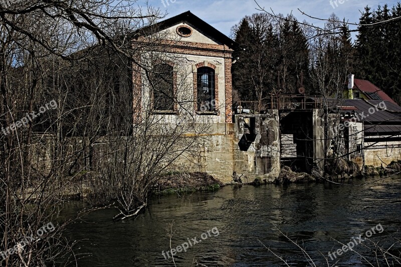 House Abandoned River Old Building